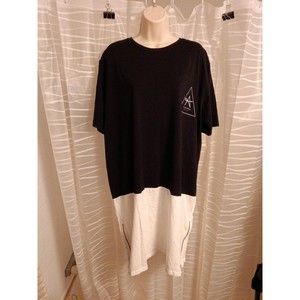 A.N.T.I.O.C.H. black/white T-Shirt zipper dress, XL